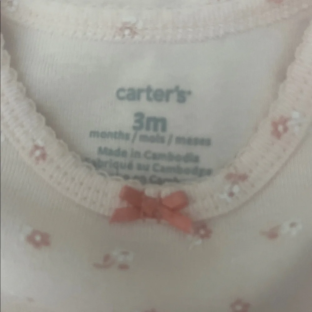 Baby Girl Carter's Bundle Little Sister Clothing Set - Pink and White - Size 3M